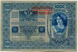 1000 крон 1902 года Австрия  надпечатка