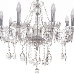 Люстра подвесная в стиле барокко "Alfemminile" 8*40Вт 25-DZ888 со стеклянными основаниями