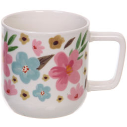 Цена за 2 шт. Кружка керамическая 390мл "Цветочный рай", микс рисунков