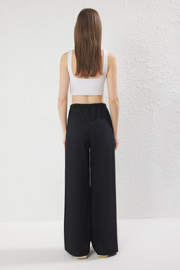 Siyah Spor Likra Fermuarl? Cep Detayl? Yazl?k Rahat Spor Orme Esofman Alt? THMSS25EA00007 - Trendyolmilla фото 4