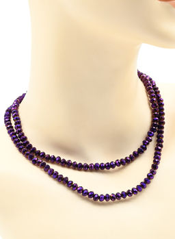 Бусы-браслет на резинке из циркона кукуруза гр.6мм зеленый хамелеон, 86см. Радуга камня  фото 8