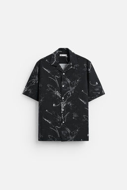 ABSTRACT PRINT STRETCH SHIRT - Zara фото 7