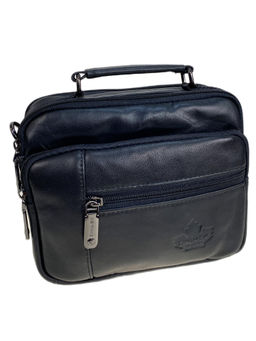 Сумка мужская из натуральной кожи, цвет черный