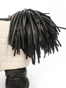 LACCOMA сумка ИГР2501-болонка-черный-белый эко кожа  фото 3