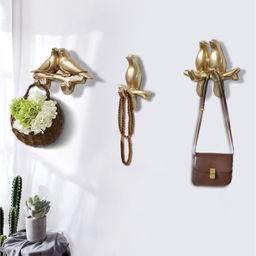 Декор настенный с вешалкой TAKE IT EASY «Голубь», панно, 10.5×7 см, золото