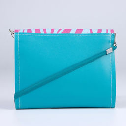 Сумка детская для девочки Кошечка, на клапане, бирюзовая, розовая - NAZAMOK KIDS фото 5