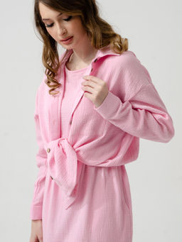 Женское платье муслин розовое 2319 (8)