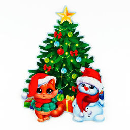 Цена за 2 шт. Интерьерное украшение «Новогодняя елка», 20×28 см