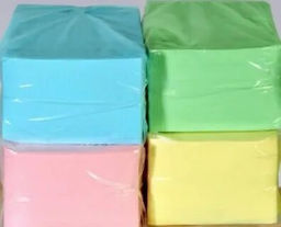 Салфетки БЕЛЫЙ КОТ 24х24см уп.50шт Цветные