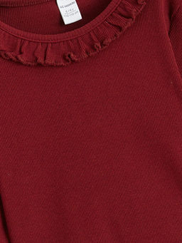 Bisiklet Yaka Fitilli K?z ?ocuk Ti??rt