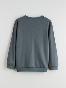 Bisiklet Yaka Bask?l? Erkek ?ocuk Sweatshirt - Waikiki фото 2