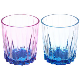 Цена за 2 шт. Стакан пластиковый 280мл "Диско", микс цветов