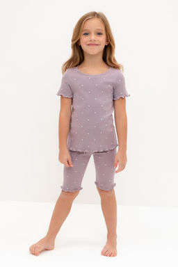 К 1632/морской туман,мини сердечки пижама для дев