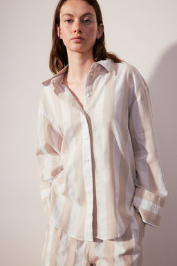 Camisa en mezcla de lino - H&m фото 2