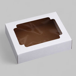 Цена за 5 шт. Коробка сборная без печати крышка-дно белая с окном 18×15×5 см