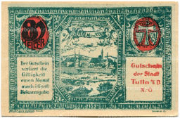 80 геллеров 1920 года Австрия  Тульн-на-Дунае (нотгельд)