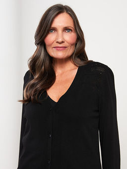 V Yaka Ajurlu Uzun Kollu Kad?n Triko H?rka