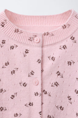 FLORAL KNIT CARDIGAN - Zara фото 3