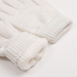 Перчатки женские двухслойные MINAKU однотонные, размер 6.5, белые