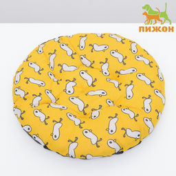 Лежак для животных Утка, 50 х 50 х 10 см, жёлтый