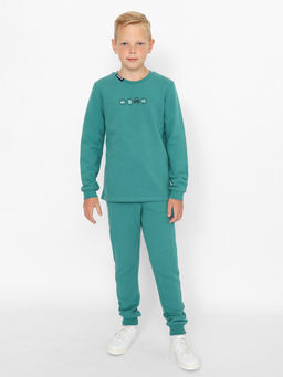 CRB wear/CWJB 63724-37-388 Джемпер для мальчика,зеленый/Ex.Cherubino  фото 2