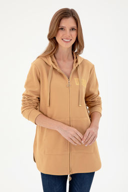 Женский свитшот светло-коричневого цвета - U.s. polo assn фото 3