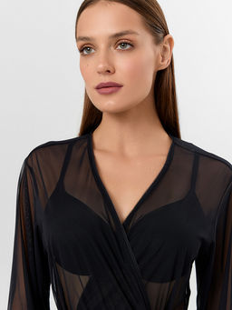 Пеньюар женский черный - Mark formelle фото 3