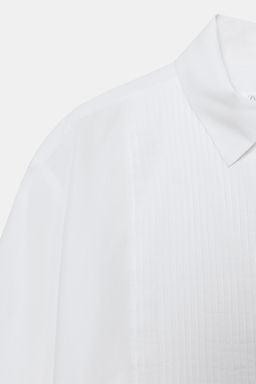 CAMISA POPEL?N PECHERA ZW COLLECTION / Blanco - Zara фото 8