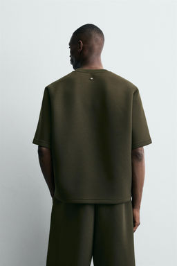 STUDDED NEOPRENE-EFFECT SWEATSHIRT - Zara фото 12