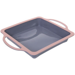 Форма силиконовая "CooKstyle" квадратная с ручками, 20*29*4см, с металлической вставкой