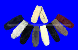 Цена за 12 пар.Варежки женские двойные внутри с мехом арт. А 116