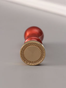 Печать для сургуча с пластиковой ручкой «Рамка круглая фигурный край», 6.3×2.5×2.5 см