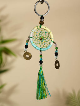 Брелок «Ловец снов», 4×15 см, жёлто-голубой