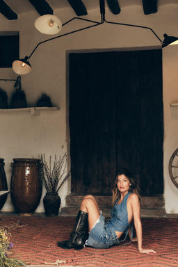 TIE DENIM TOP - Zara фото 10