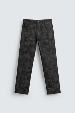 ABSTRACT JACQUARD STRAIGHT-LEG JEANS - Zara фото 7