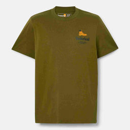 Футболка Timberland T-Shirt Boot Small Logo Regular оливковая  фото 4