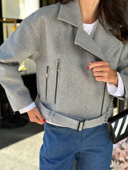 Куртка AURA 7048-176 серый меланж фото 4