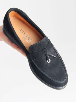 Лоферы 170.2614bl. Черный замш