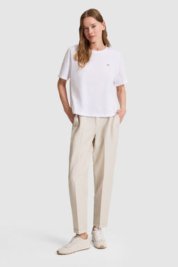 Kad_n Beyaz Bisiklet Yaka Basic Ti__rt - U.s. polo assn фото 4