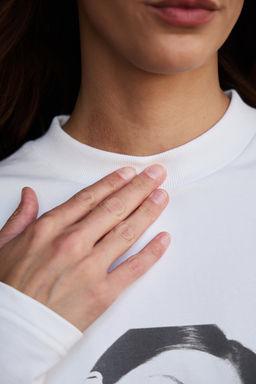 Лонгслив оверсайз с принтом