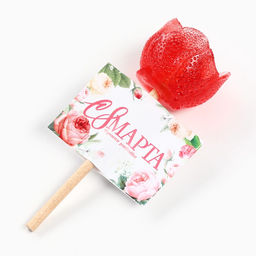 Цена за 2 шт. Леденец роза мини С 8 марта - Фабрика счастья фото 3