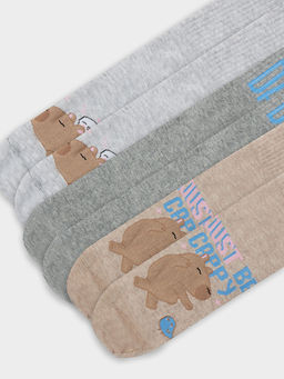 Носки женские в наборе с забавными капибарами и надписями, 3 пары - Mark formelle фото 9