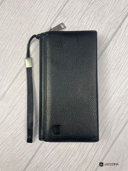 LACCOMA клатч 1-162-98-черный натуральная кожа полиэстер