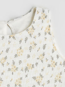 Bisiklet Yaka ?i?ekli K?z ?ocuk Atlet