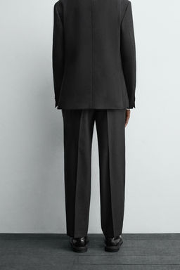 TEXTURED WOOL BLEND SUIT TROUSERS - Zara фото 3
