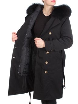 21002 BLACK Пальто зимнее женское MAILILUO (150 гр. холлофайбера) - Fashion фото 9