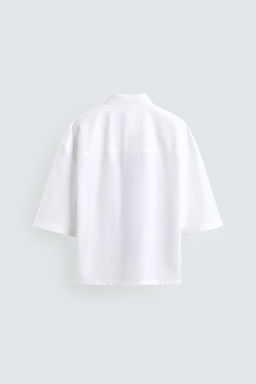 CAMISA BOXY FIT BOLSILLO / Blanco - Zara фото 7