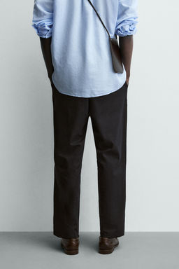 PANTAL?N RELAXED FIT ALGOD?N - LINO / Negro - Zara фото 11
