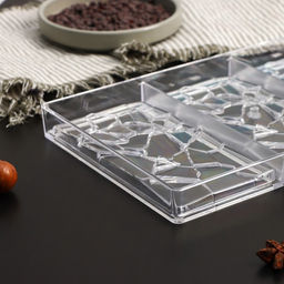 Форма для шоколада KONFINETTA Сплит, пластик, 27.5?17.5?2.5 см, 3 ячейки 15.3?7.5?0.8 см, прозрачная  фото 2