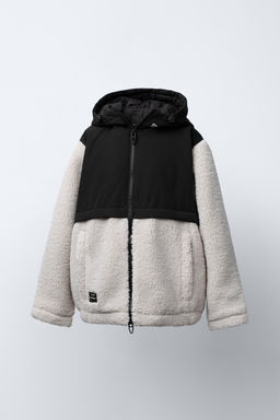 FAUX SHEARLING AND NYLON JACKET - Zara фото 2